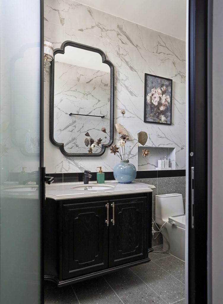 mẫu bàn đá lavabo âm bàn tân cổ điển