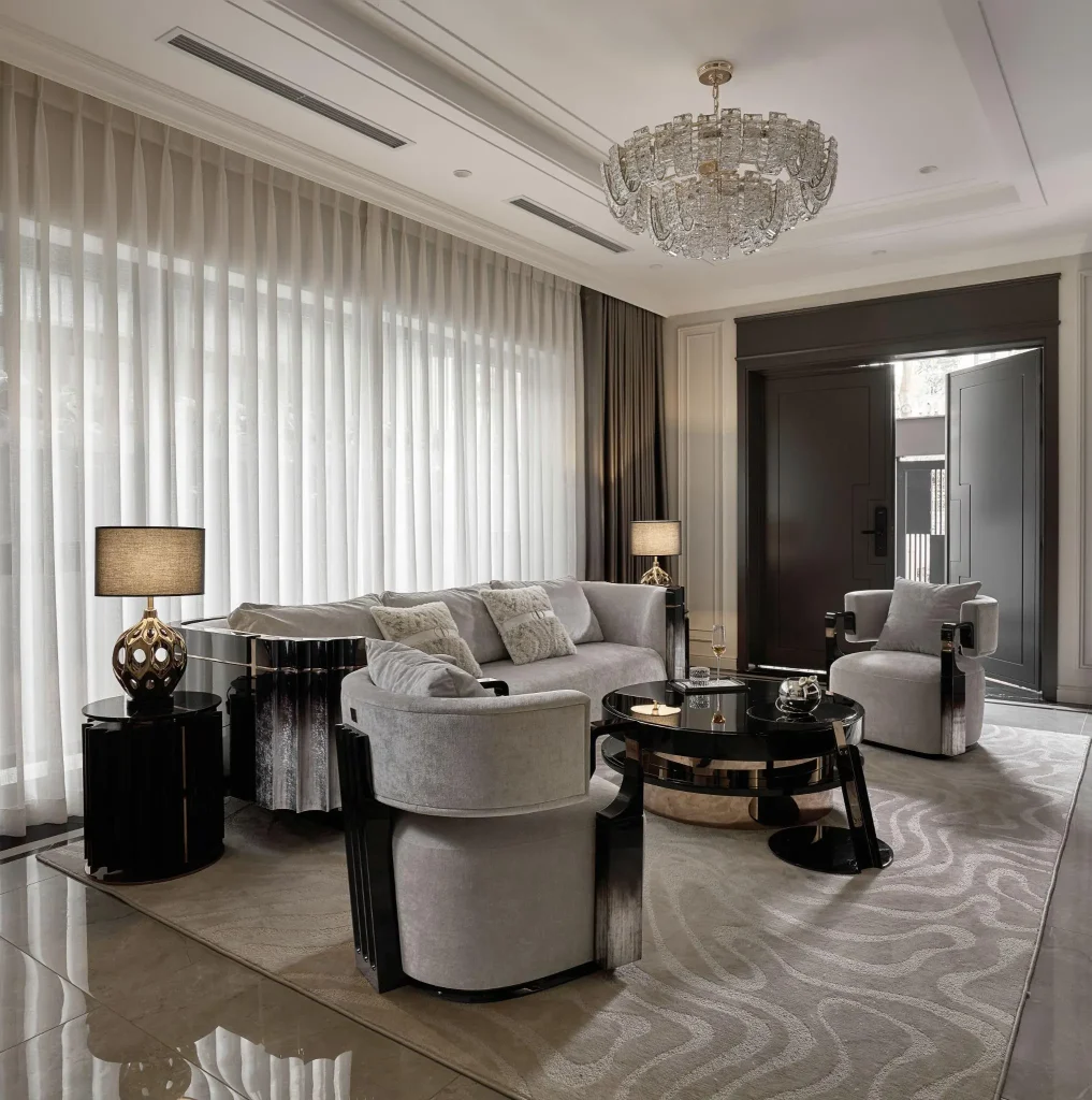 cửa gỗ công nghiệp phòng khách