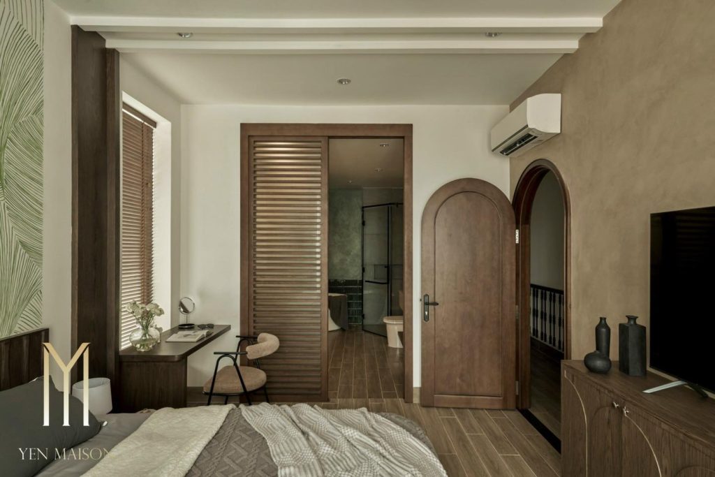 cửa gỗ công nghiệp phủ veneer cho phòng ngủ
