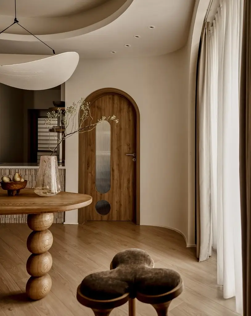 cửa gỗ nhựa composite kiểu vòm