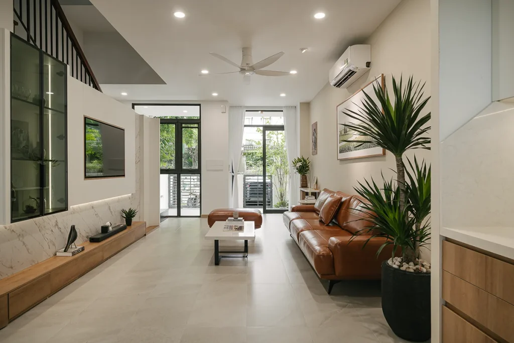 đá quartz ốp vách tivi đẹp