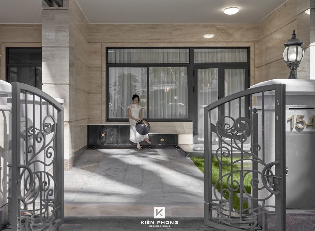 Gạch travertine ốp mặt tiền