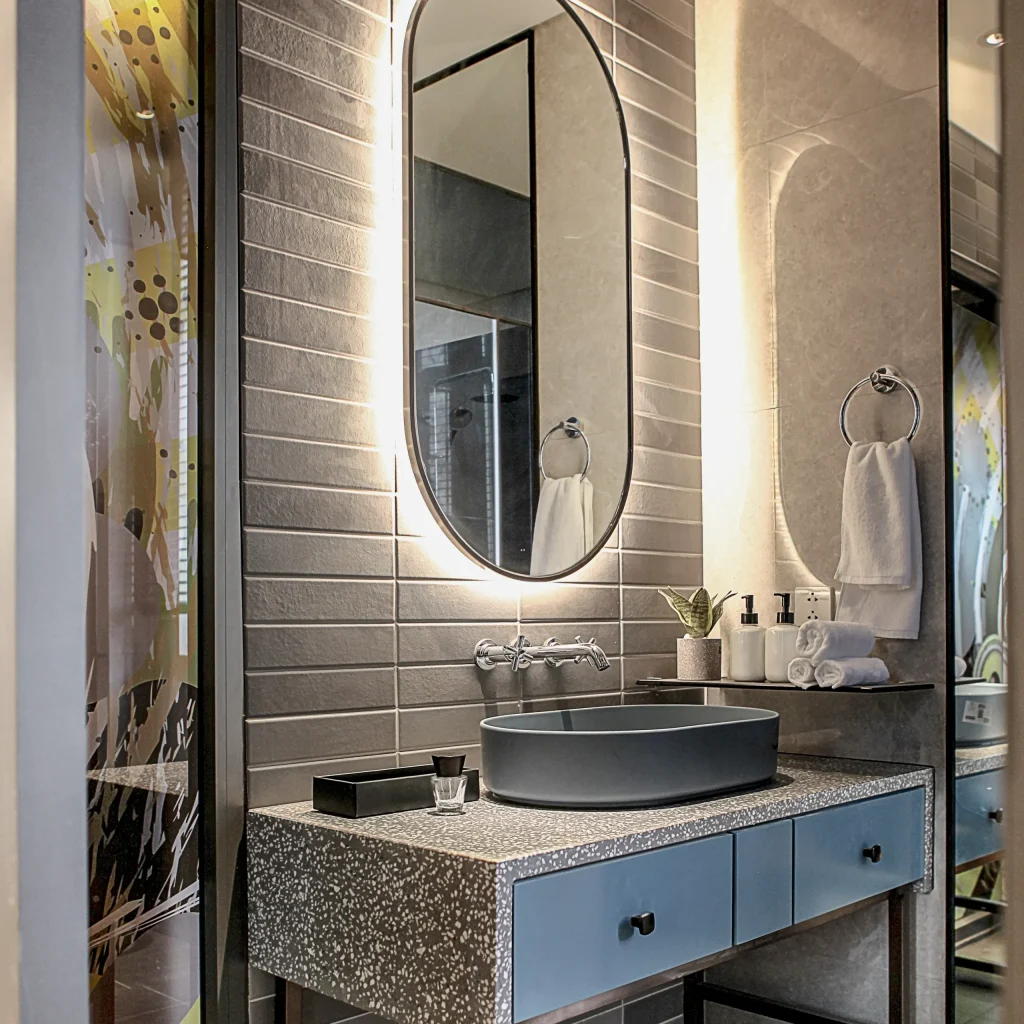 Mẫu chậu rửa mặt bàn đá đẹp đặt bàn 4