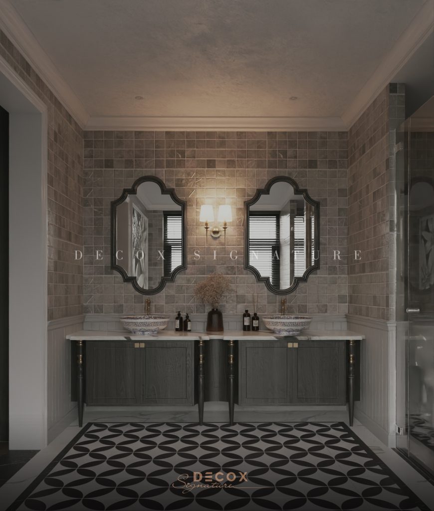 Mẫu chậu rửa mặt bàn đá đẹp kiểu đôi 1