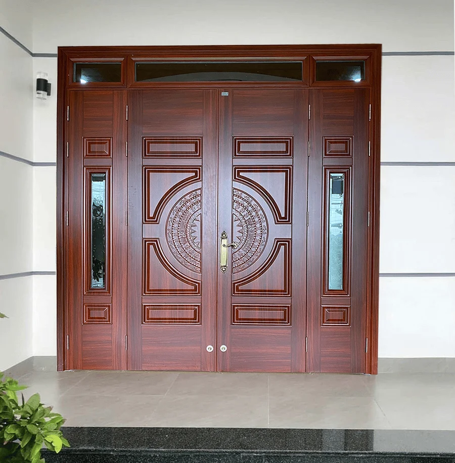 Cửa gỗ 4 cánh lệch