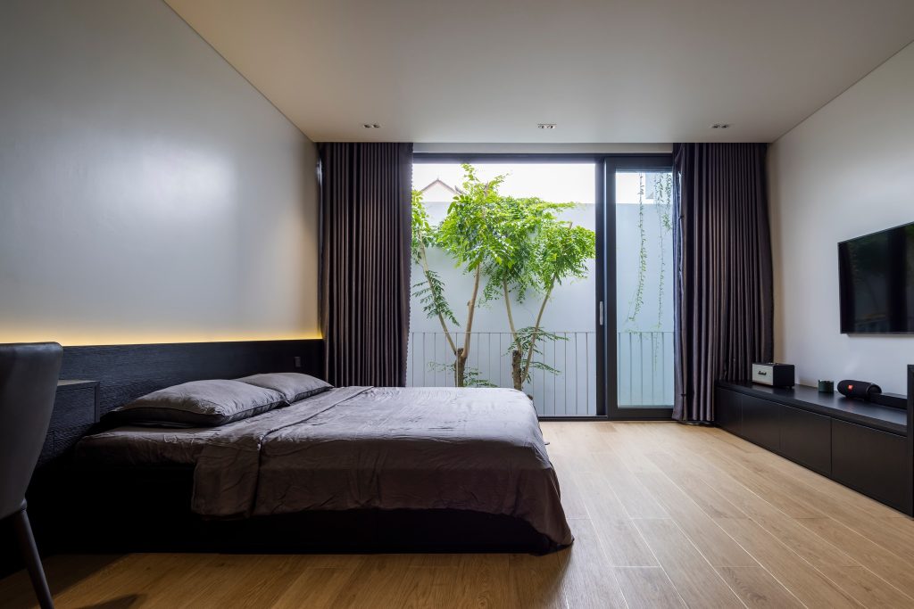 cửa nhôm phòng ngủ kiểu mở lùa 2 cánh