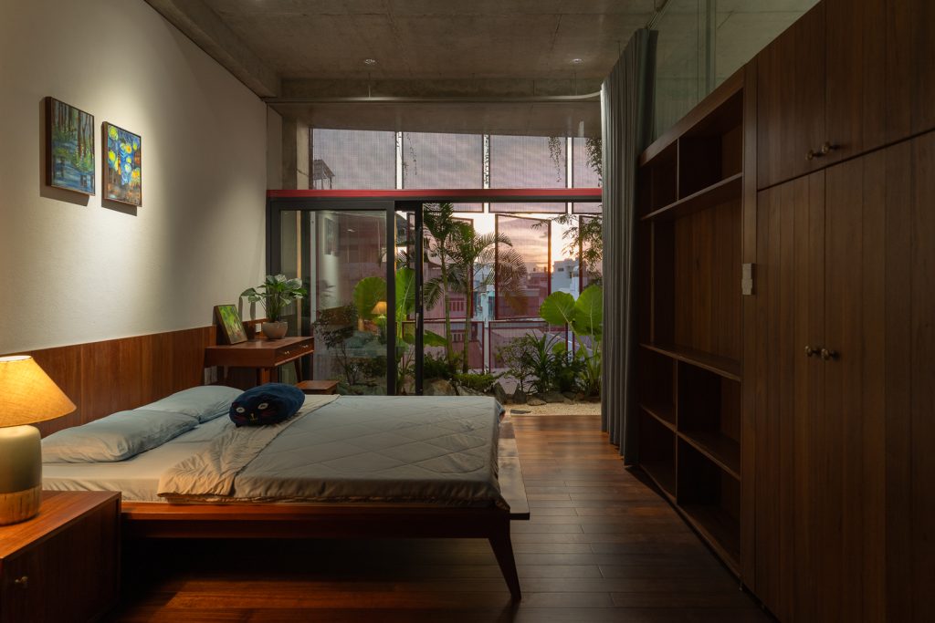 cửa nhôm phòng ngủ lùa 2 cánh