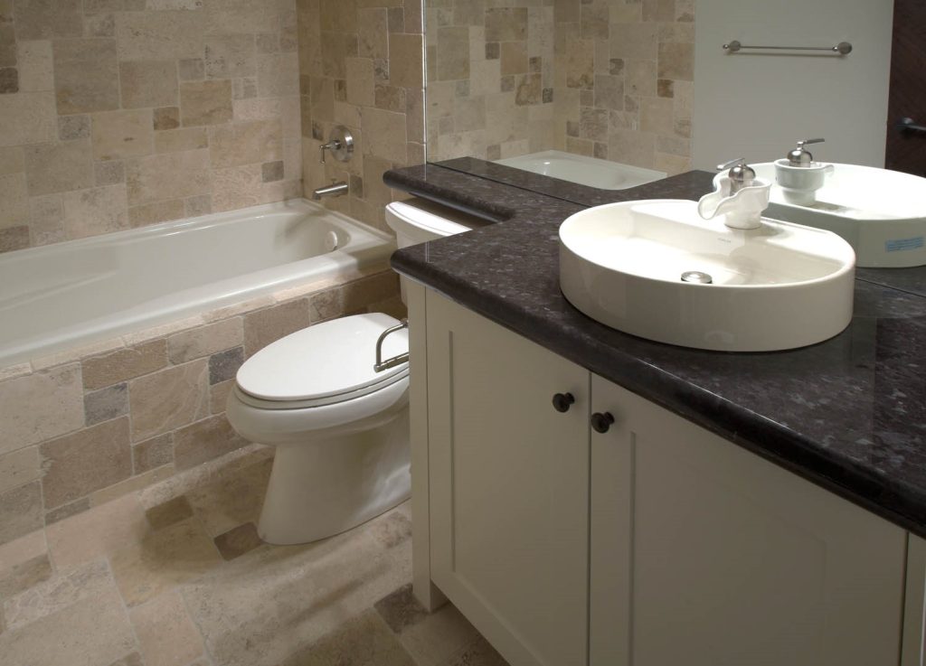 đá kim sa đen làm mặt bàn lavabo