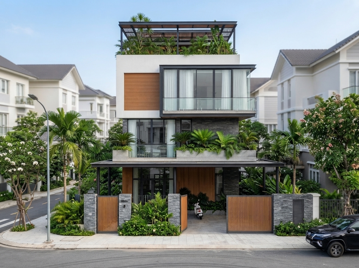 Nhìn từ trên cao — tương quan giữa nhịp mặt đứng và mặt bằng