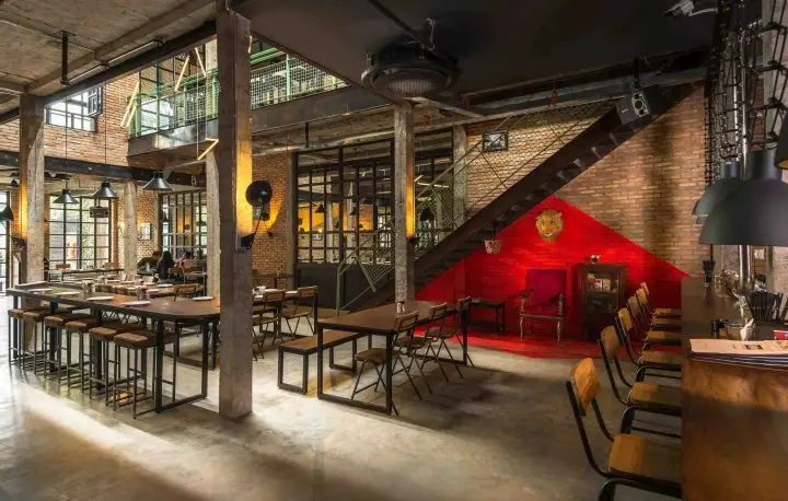 Industrial Brewery Pub In Saigon