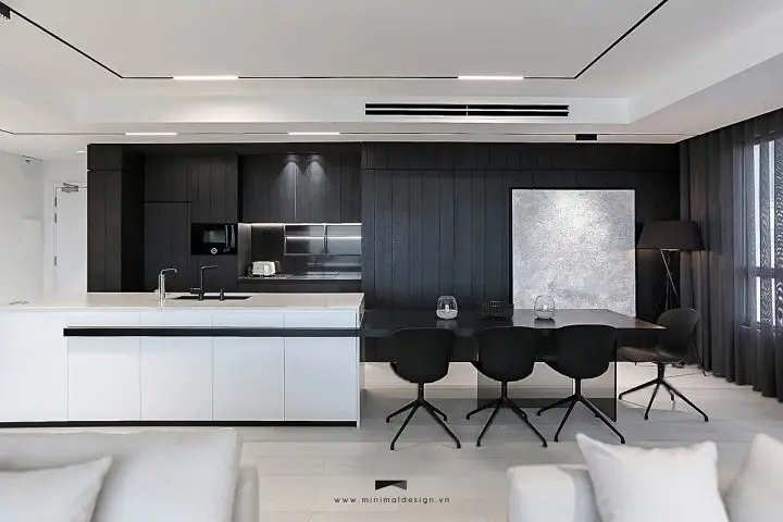 Black and White Apartment: Thiết kế táo bạo khi cải tạo căn hộ từ 3 phòng ngủ còn chỉ 1