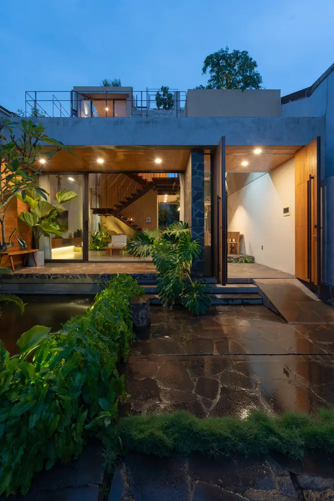 nội thất phong cách wabi sabi cho sân vườn