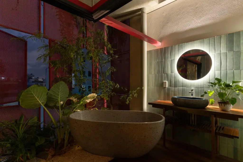 nội thất phong cách wabi sabi cho phòng tắm