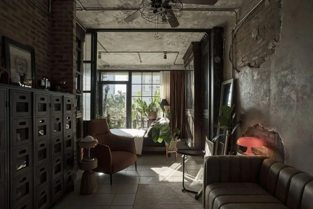 nội thất phong cách wabi sabi tôn trọng sự cũ kỹ