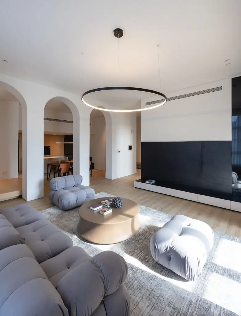 thiết kế nội thất phòng khách chung cư không gian mở