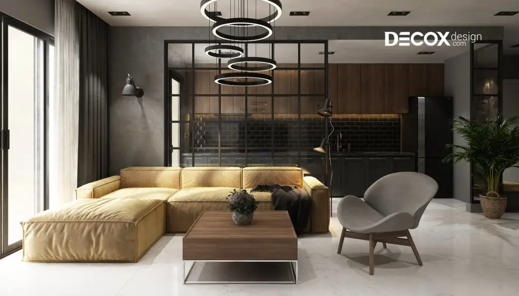 thiết kế nội thất phòng khách chung cư 90m2