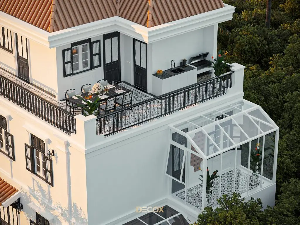 mẫu phong cách đông dương Nhà phố