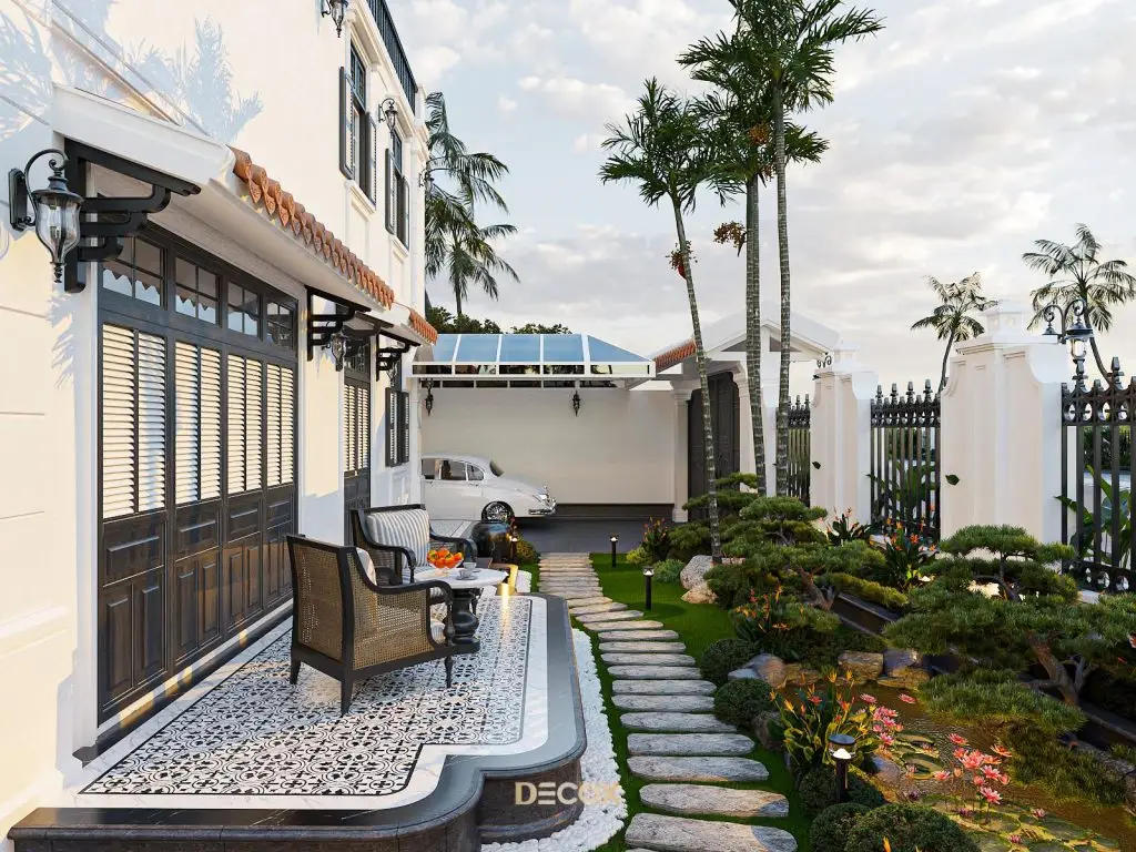 mẫu phong cách đông dương Không gian hài hòa