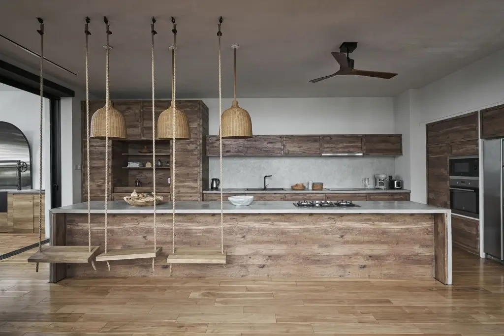 phong cách nội thất rustic tạo cảm giác ấm cúng gần gũi