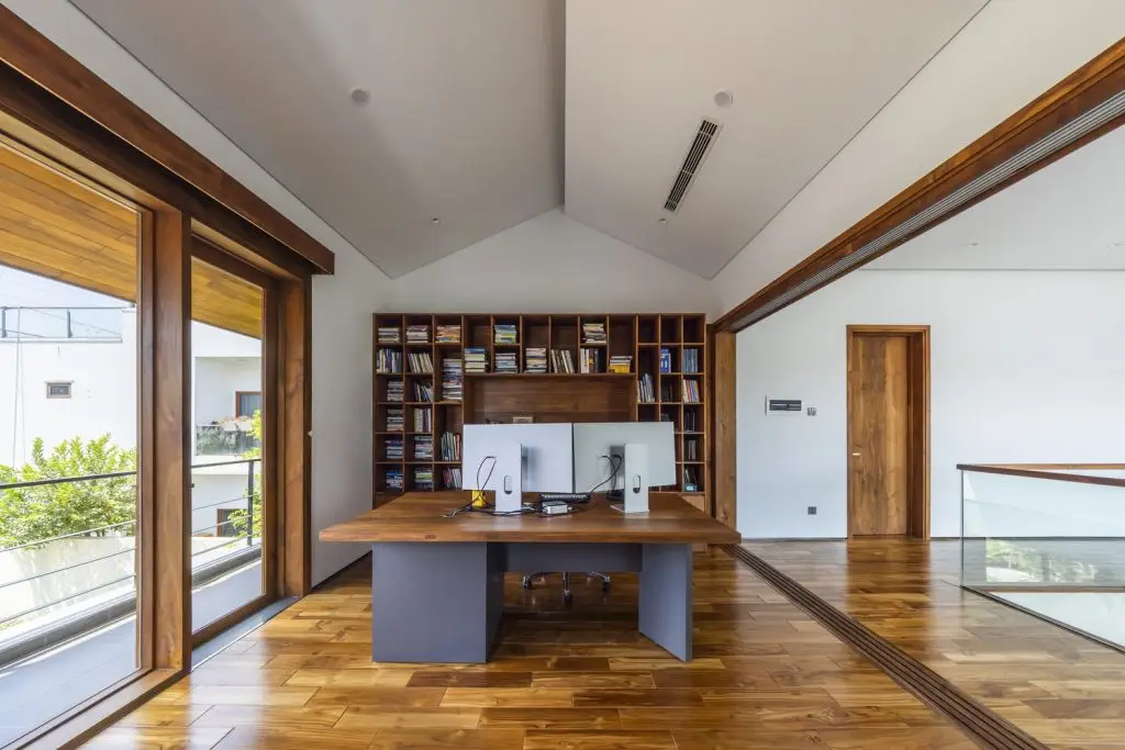 phong cách nội thất rustic với gỗ chắc chắn