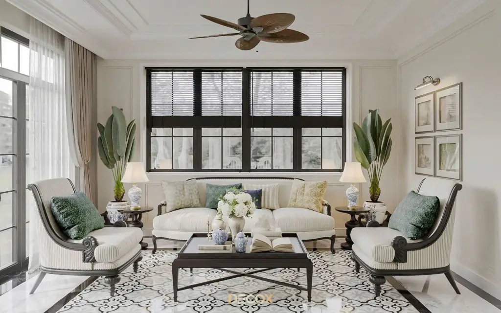 thiết kế nội thất chung cư 1 phòng ngủ hài hòa nét Á Đông