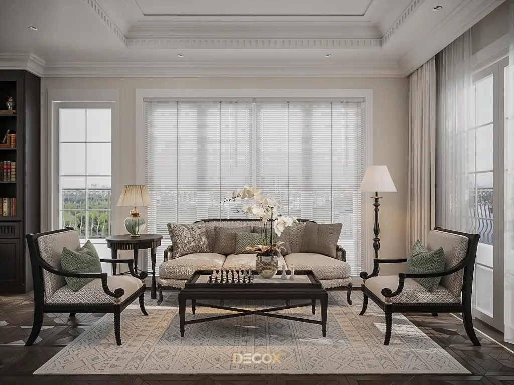 thiết kế nội thất chung cư 1 phòng ngủ sử dụng chất liệu gỗ