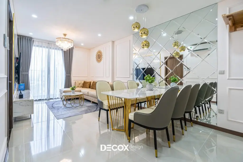 thiết kế nội thất chung cư 50m2 phong cách tân cổ điển