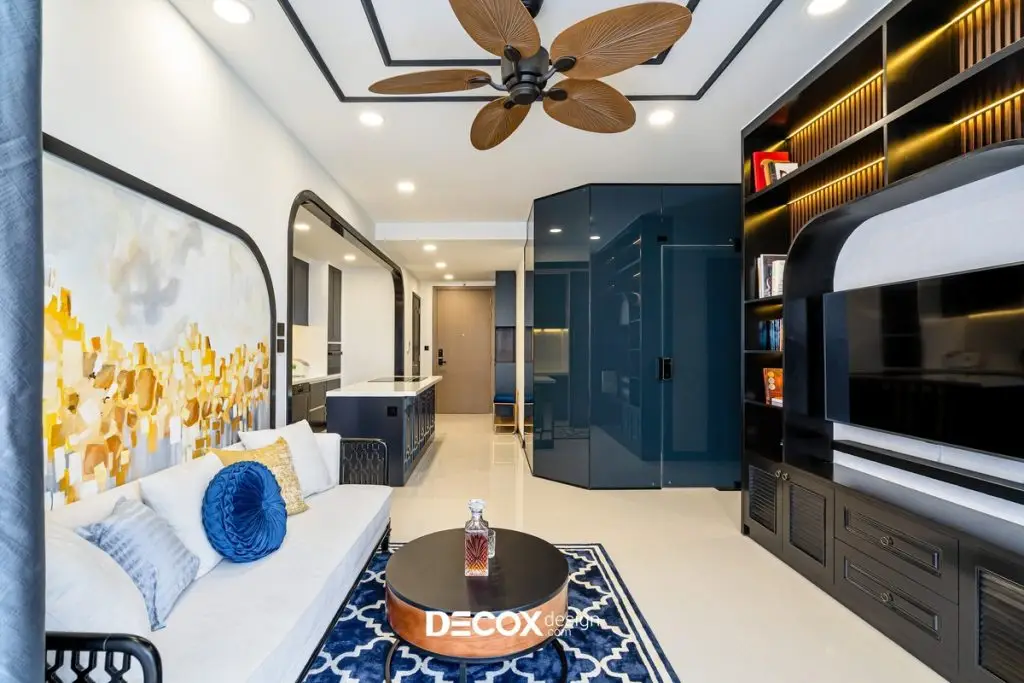 thiết kế nội thất chung cư 50m2 phong cách indochine