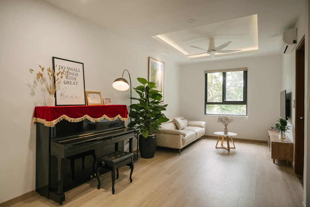 thiết kế nội thất chung cư 55m2 phong cách tối giản