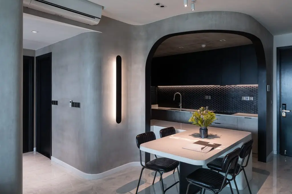 thiết kế nội thất chung cư 55m2 không gian mở