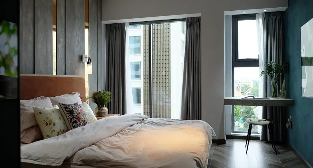 thiết kế nội thất chung cư 70m2 có 2 phòng ngủ đơn giản