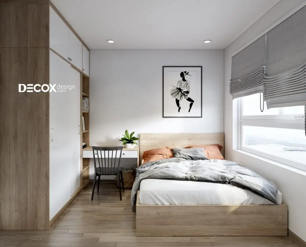 thiết kế nội thất chung cư 75m2 có 2 phòng ngủ