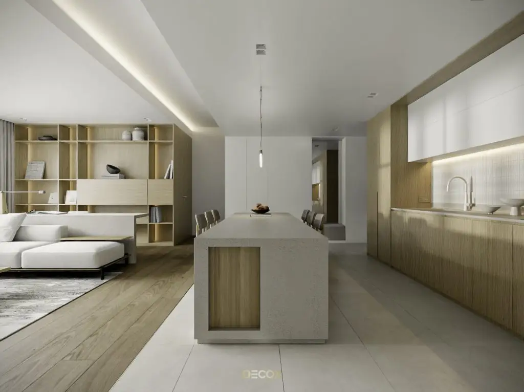 thiết kế nội thất chung cư 75m2 có 3 phòng ngủ bố trí khoa học