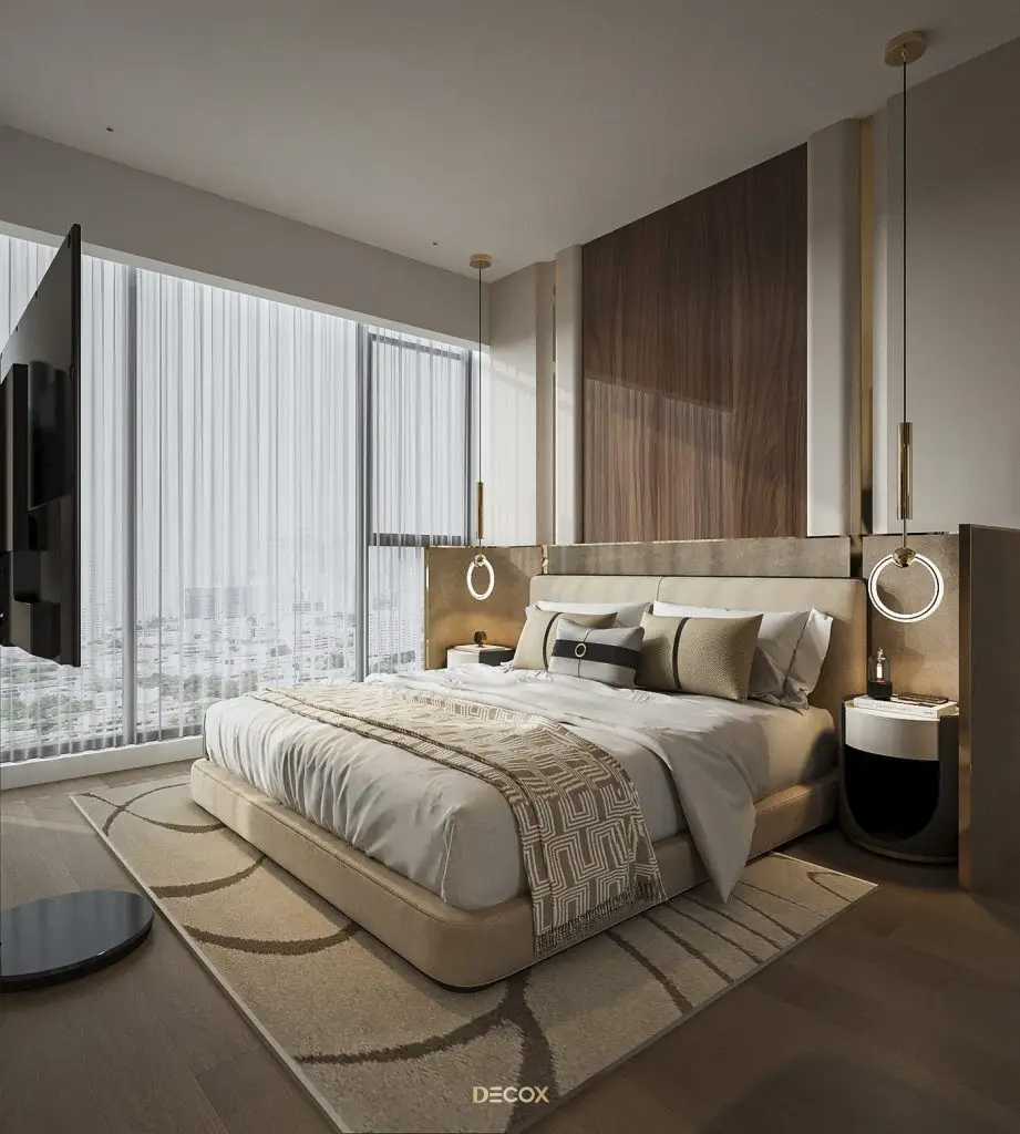 thiết kế nội thất chung cư 75m2 cho phòng ngủ chính