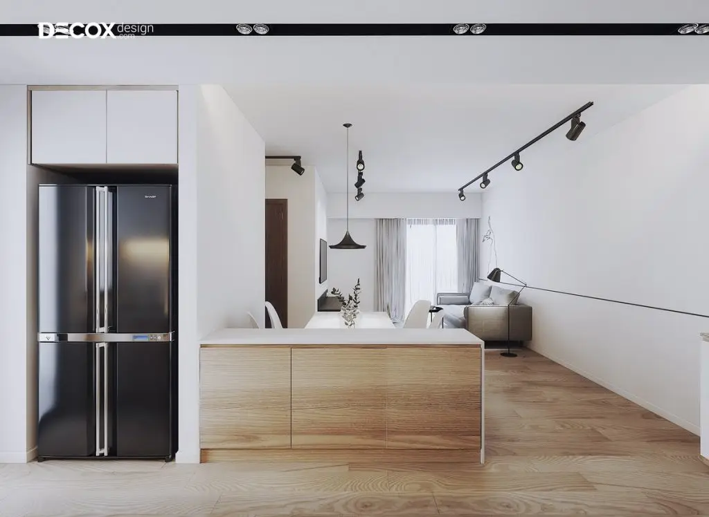 thiết kế nội thất chung cư 90m2 phong cách tối giản