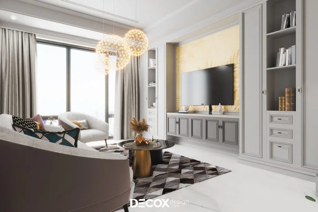 thiết kế nội thất chung cư 90m2 đầy tính thẩm mỹ, đẳng cấp