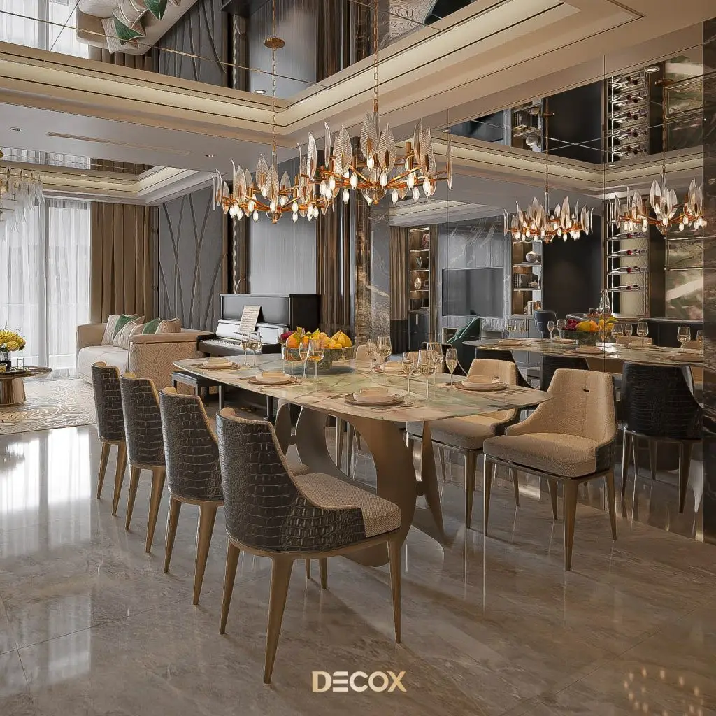 thiết kế nội thất chung cư 90m2 phong cách Luxury
