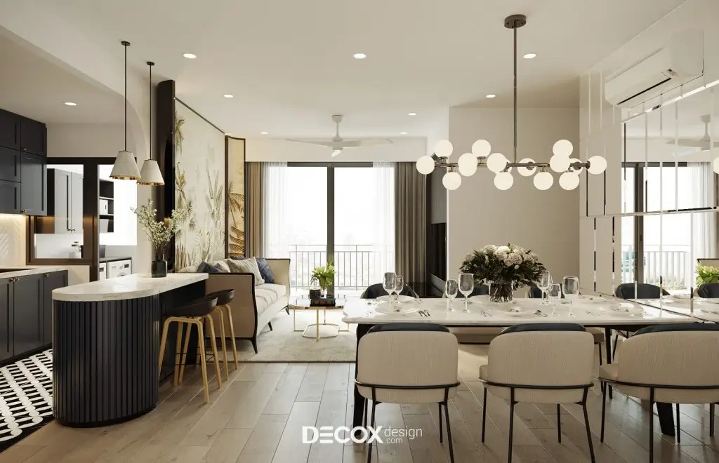 thiết kế nội thất chung cư 90m2 cho căn hộ 3 phòng ngủ