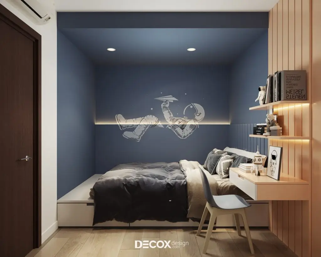 thiết kế nội thất chung cư 90m2 có phòng ngủ cho con