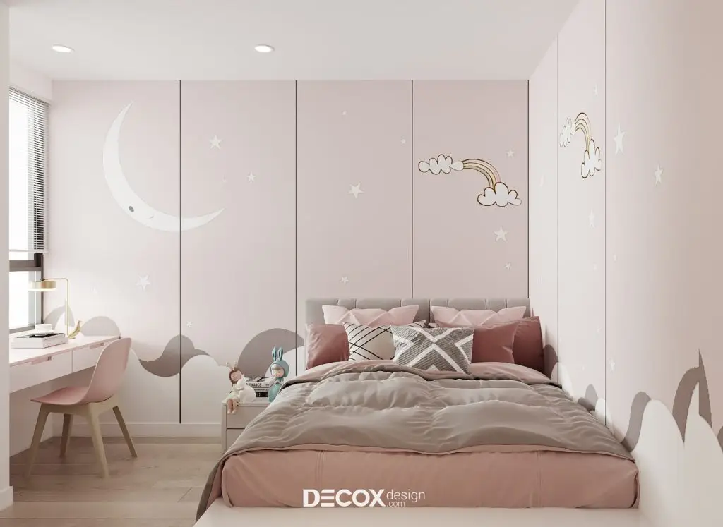 thiết kế nội thất chung cư 90m2 đơn giản, đầy đủ tiện nghi