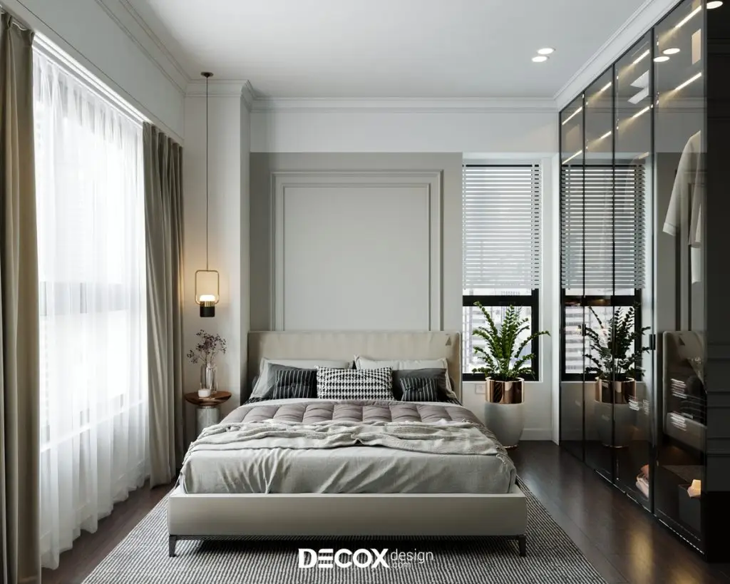 thiết kế nội thất chung cư tân cổ điển cho phòng ngủ