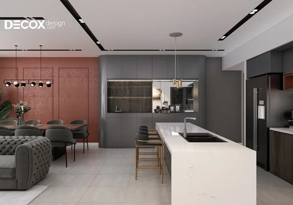 thiết kế nội thất chung cư tân cổ điển tạo cảm giác ấm áp