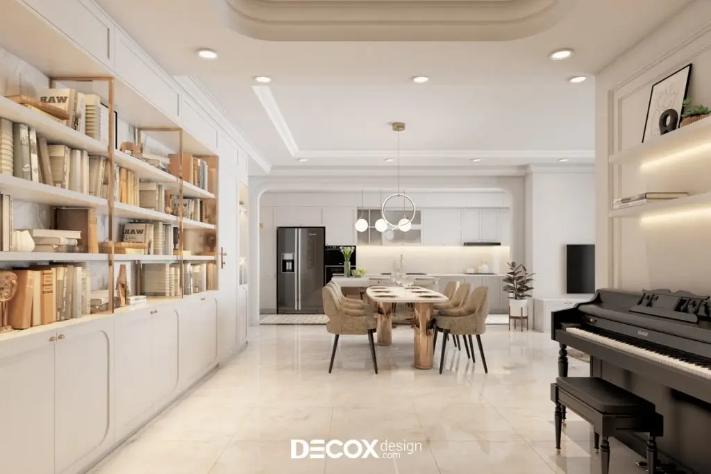 thiết kế nội thất chung cư tân cổ điển cho phòng bếp