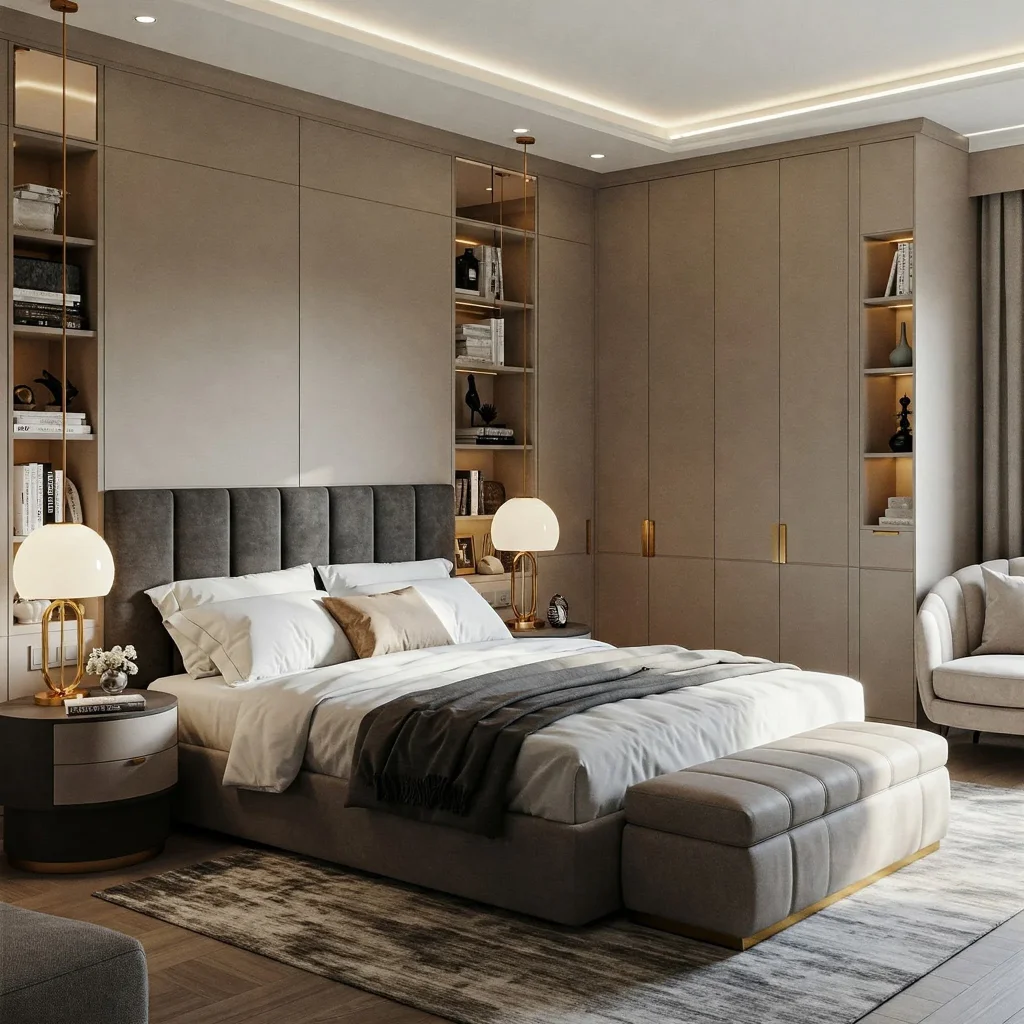 Thiết kế nội thất phòng ngủ hiện đại, tối ưu hoá không gian