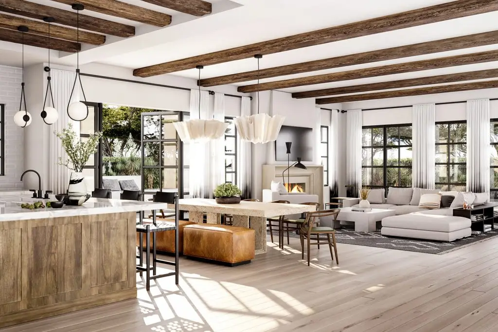 Thiết kế nội thất hiện đại không gian mở