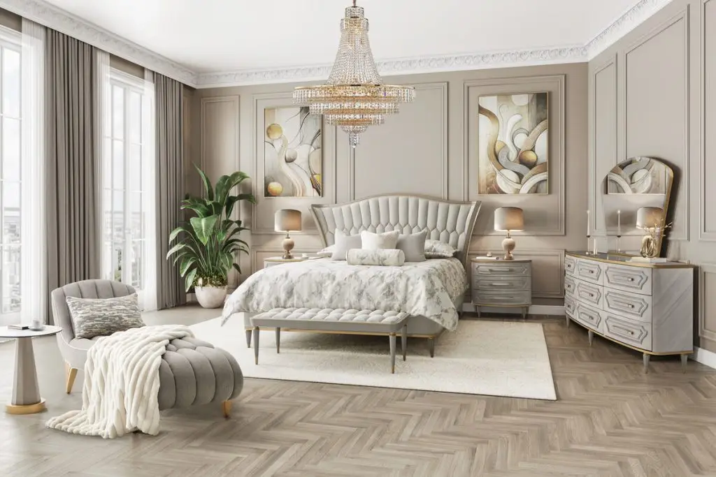 Mẫu thiết kế nội thất luxury cho phòng ngủ nhà phố