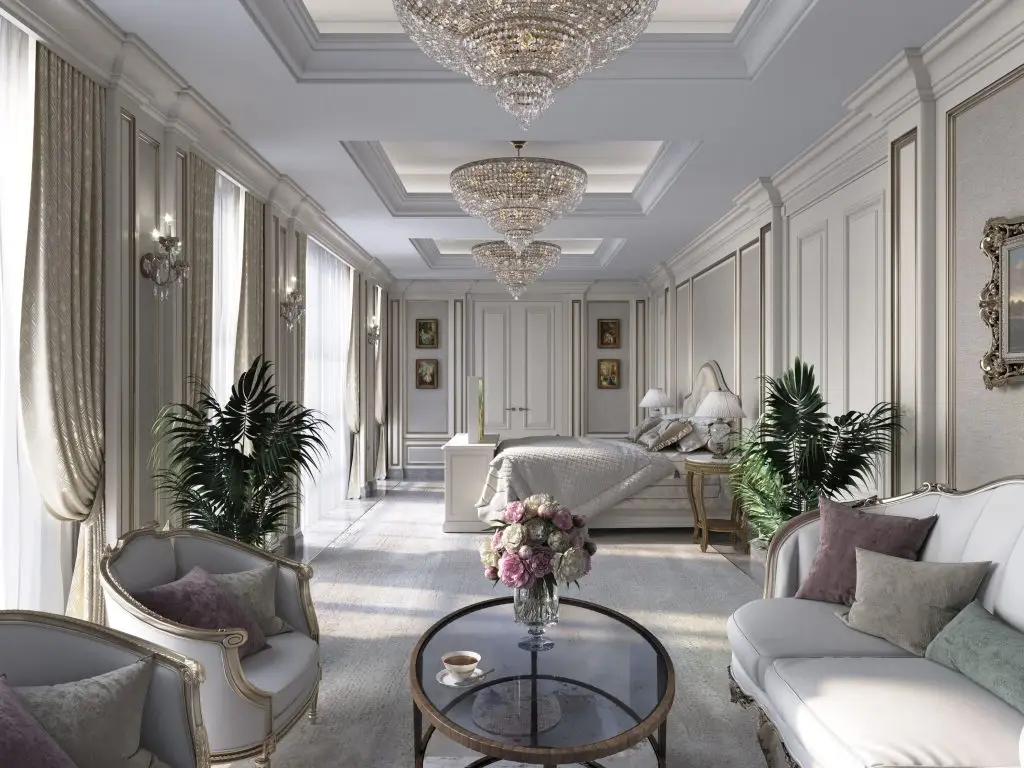 thiết kế nội thất luxury tân cổ điển với chất liệu cao cấp