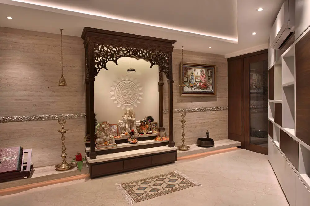 Thiết kế nội thất phòng thờ nhà phố