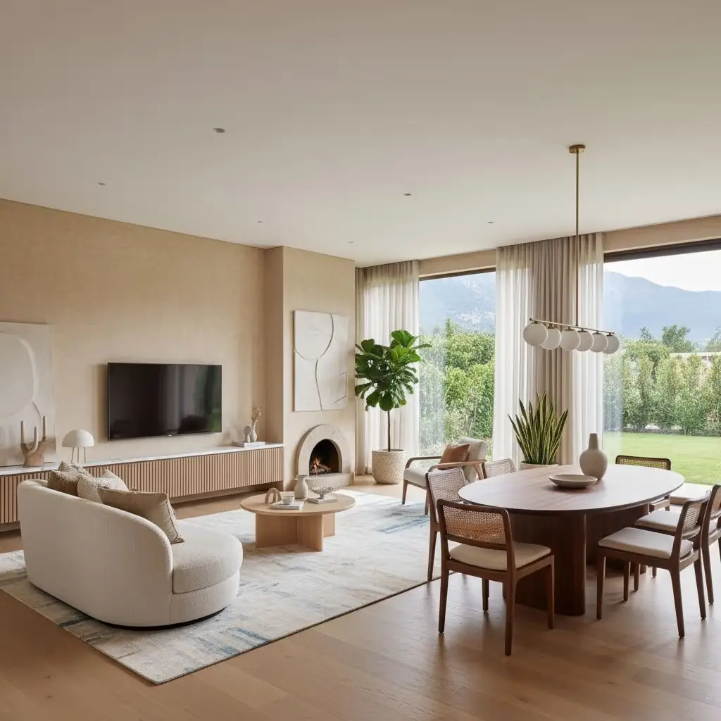 Thiết kế nội thất phòng khách nhà cấp 4