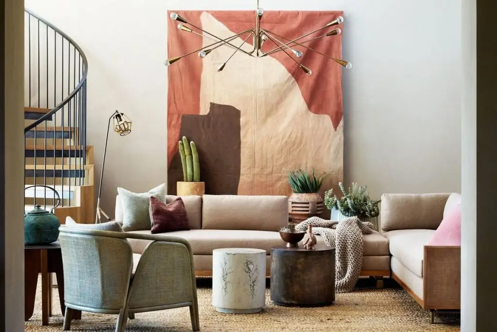 thiết kế nội thất phòng khách nhà ống kiểu đèn tinh gọn